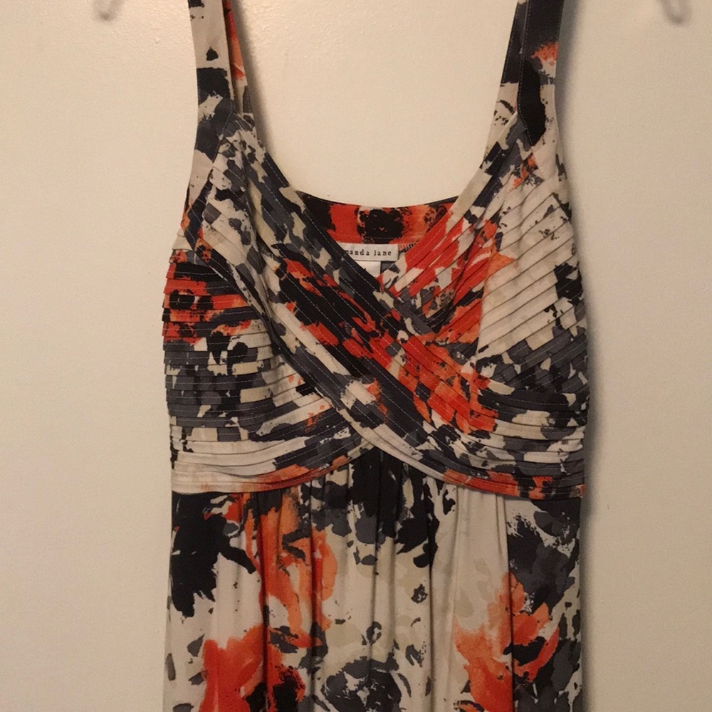 Bold abstract floral maxi dress Sz M